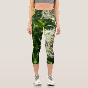 Blume und Samenkopf Capri Leggings