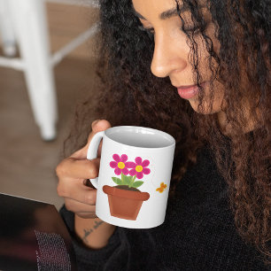 Blume und Schmetterling Kaffee-Tasse Kaffeetasse