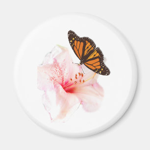 Blume und Schmetterling Magnet