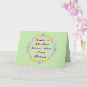 Blume und Schmetterlinge am Muttertag Karte