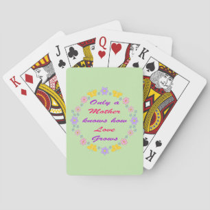 Blume und Schmetterlinge am Muttertag Spielkarten