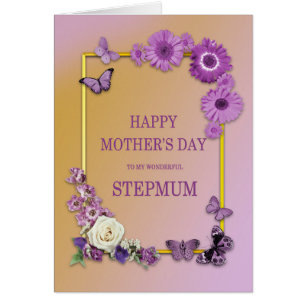 Blume und Schmetterlinge am Stepmum-Muttertag