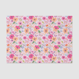 Blume und Schmetterlinge, Frühlingsgewebe Seidenpapier
