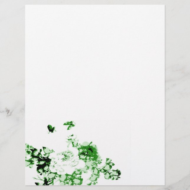 Blume und Schmetterlinge Letterhead (Vorderseite)