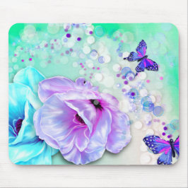 Blume und Schmetterlinge Mousepad