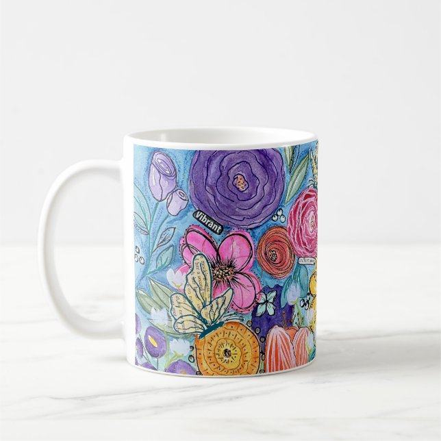 Blume und Schmetterlinge Tasse (Links)