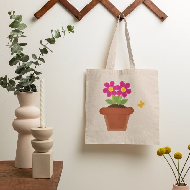 Blume und Schmetterlingsbeutel Tragetasche (Von Creator hochgeladen)