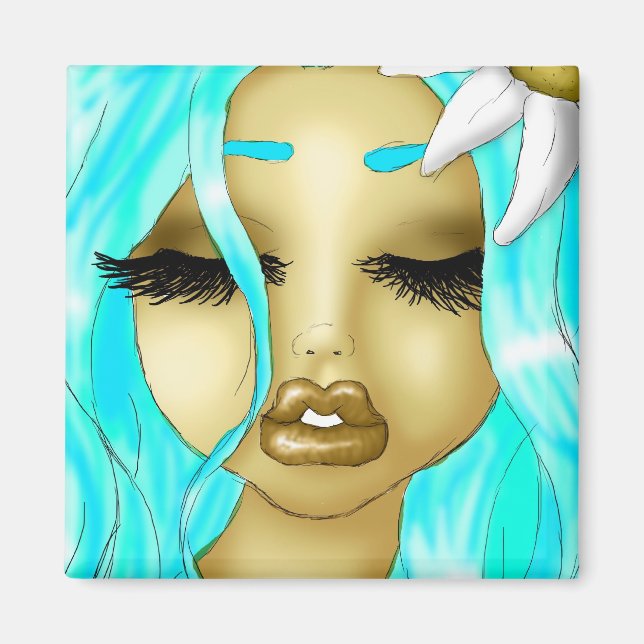 Blume und Schönheit Magnet (Vorne)