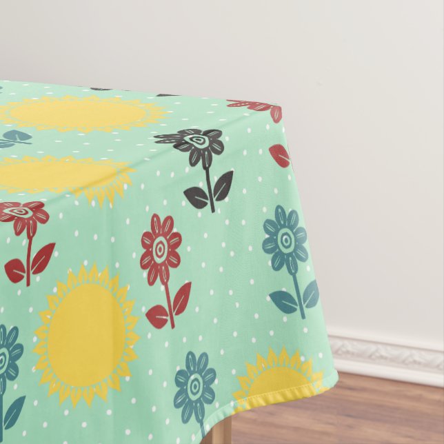 Blume und Sonnenblumenmuster Tischdecke (Beispiel)