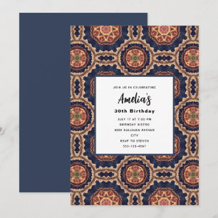 Blume und Star-Formen Dekorieren Geburtstag Einladung