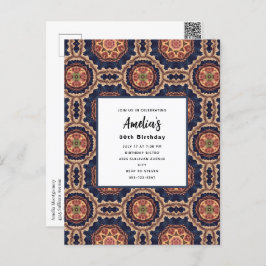 Blume und Star-Formen Dekorieren Geburtstag Postkarte