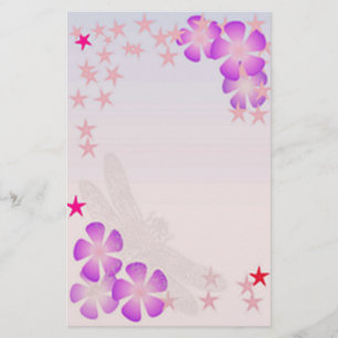 Blume und Sterne Briefpapier