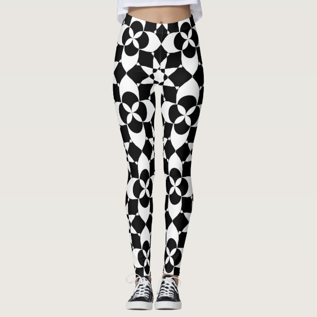 Blume und Sterne Leggings (Vorderseite)