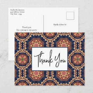 Blume und Sternenformen Dekorative Design Vielen D Postkarte