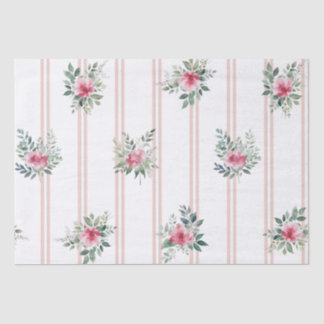 Blume und Streifen Seidenpapier