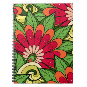 Blume und Swirl-P6-Notebook Notizblock