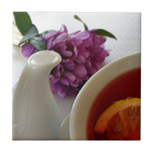 Blume und Tee Fliese