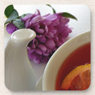 Blume und Tee Untersetzer