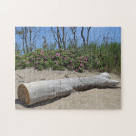 Blume und Treibholz Puzzle