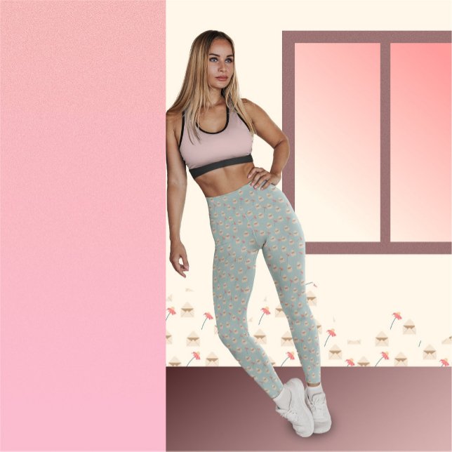 Blume und Umschläge Muster Leggings (Von Creator hochgeladen)