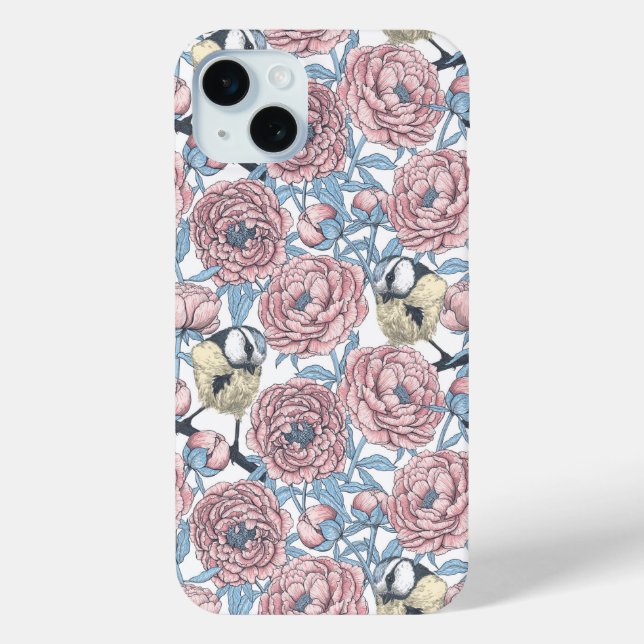 Blume und Vögel Fallmädchen iPhone-Fall Case-Mate iPhone Hülle (Rückseite)