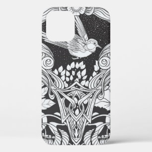 Blume und Vogel im Jugendstil nahtlos pflücken Case-Mate iPhone Hülle