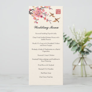 Blume- und Vogelhochzeit Menükarte