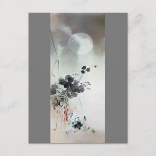 Blume und Vollmond, Watanabe Seitei Postkarte