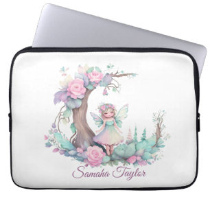 Blume und Wasserfarben Laptopschutzhülle
