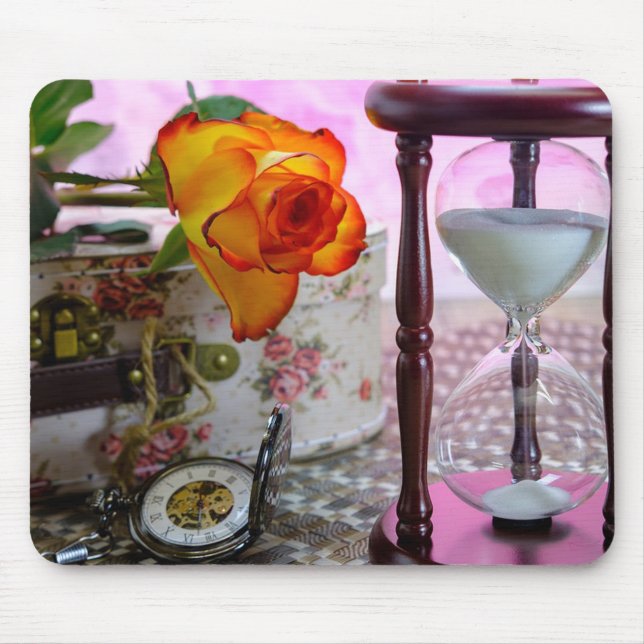 Blume und Zeit Mousepad (Vorne)
