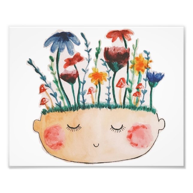 Blume Untere Farbe Druck (Vorne)