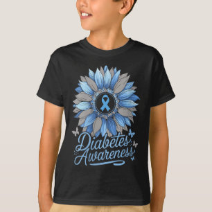 Blume V-Nacken T-Shirt