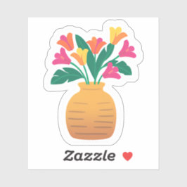 Blume Vase Bouquet Aufkleber