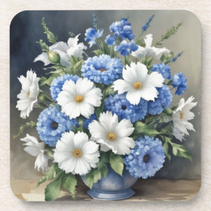 Blume Vase Elegantes Wasser Getränkeuntersetzer