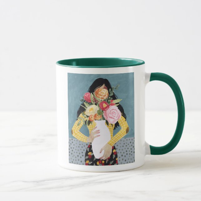 Blume Vase Girl Tasse (Rechts)