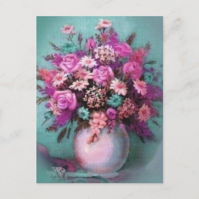 Blume Vase Postcard Postkarte (Vorderseite)