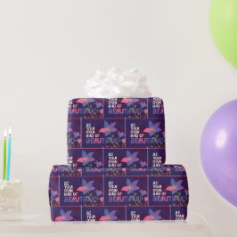 Blume Vector Zitat Geschenkpapier