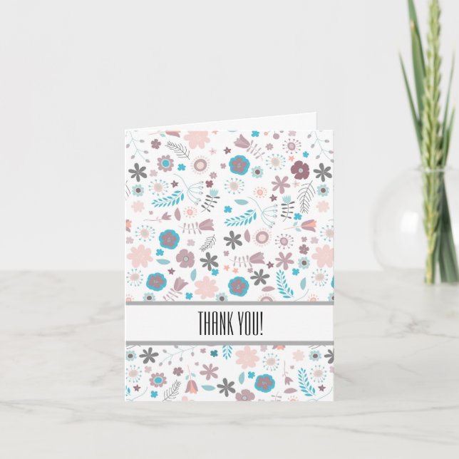 Blume Vielen Dank Dankeskarte (Vorderseite)