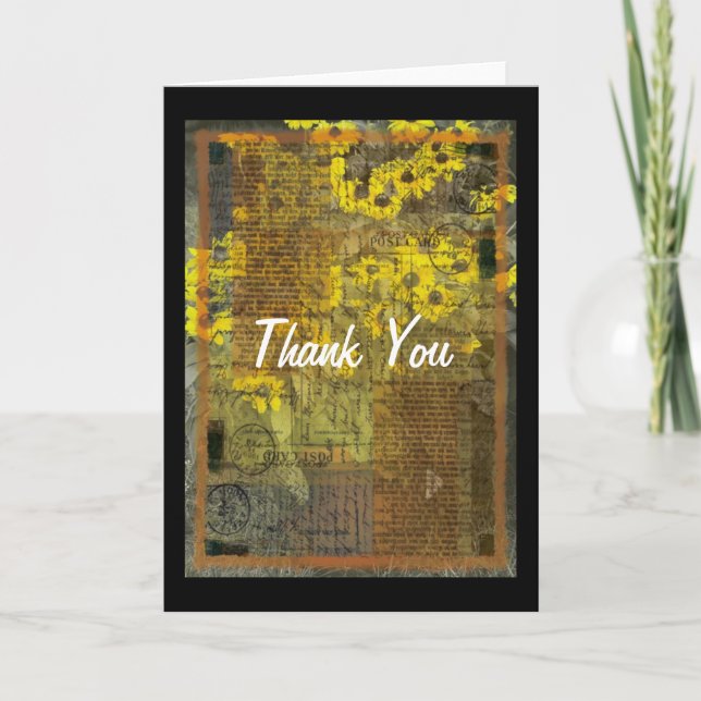 Blume, vielen Dank Dankeskarte (Vorderseite)