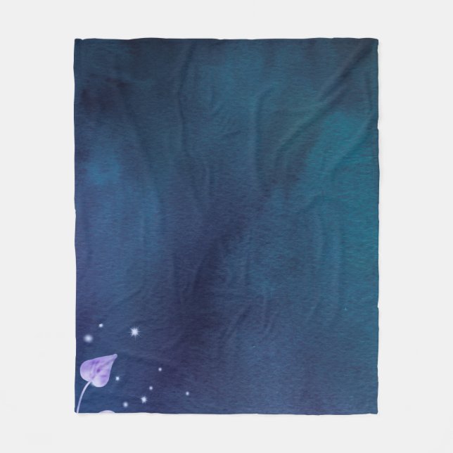 Blume Vintag Fleecedecke (Vorderseite)