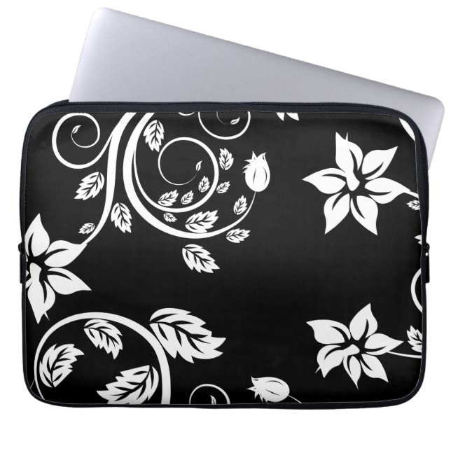 Blume Vintag Girly Niedlich Laptopschutzhülle (Vorderseite)