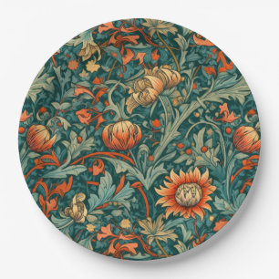 Blume, Vintag, Jugendstil, William Morris-Stil, Pappteller