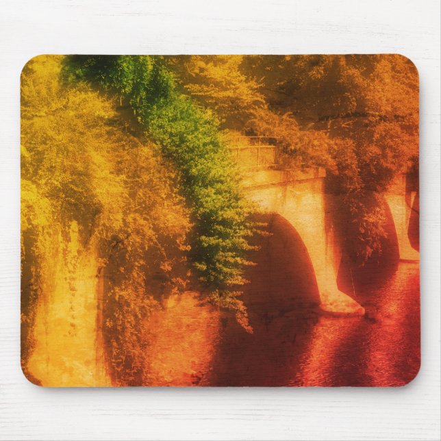 Blume Vintag Sepia Mousepad (Vorne)