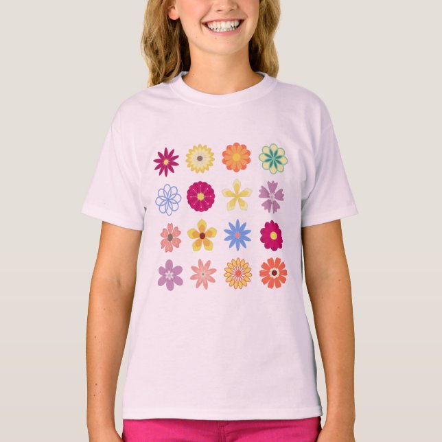 Blume, Vintage Blume, Blumengarten T-Shirt (Vorderseite)
