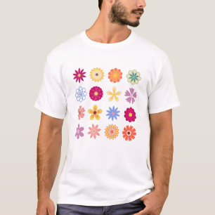 Blume, Vintage Blume, Garten, Flora, T- T-Shirt