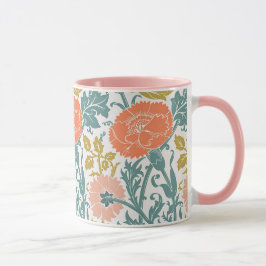 Blume, Vintage Kunst Tasse