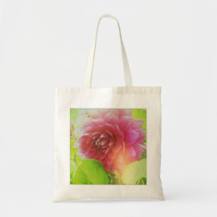 Blume Vintage Luftbild und Poetisch Tragetasche