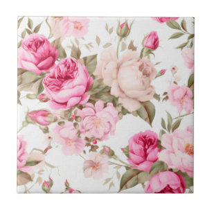 Blume, Vintage Rose, rosa Rosen Fliese