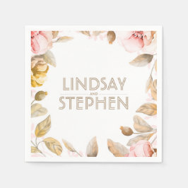 Blume Vintage Wedding mit Gold und Blush Serviette