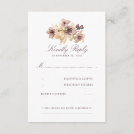 Blume Vintage Wedding UAWG RSVP Karte